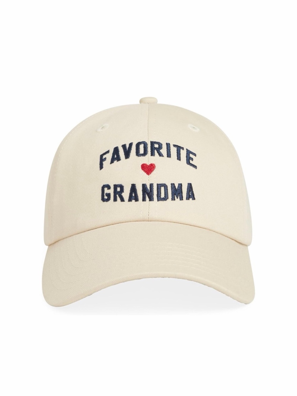 Favorite Daughter Cream Baseball Cap with Navy & Red Embroidery